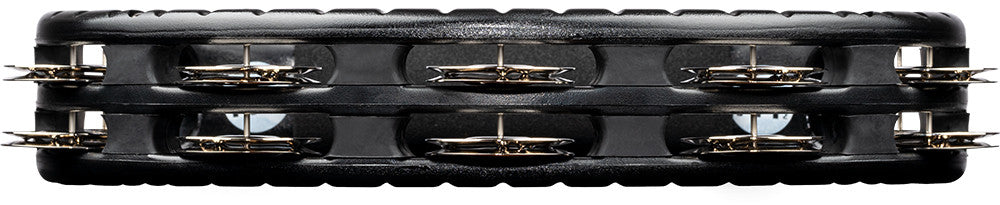 MEINL Percussion Traditional ABS Series Hand Held Molded ABS Tambourine - Black/vernickelte Stahl Jingles