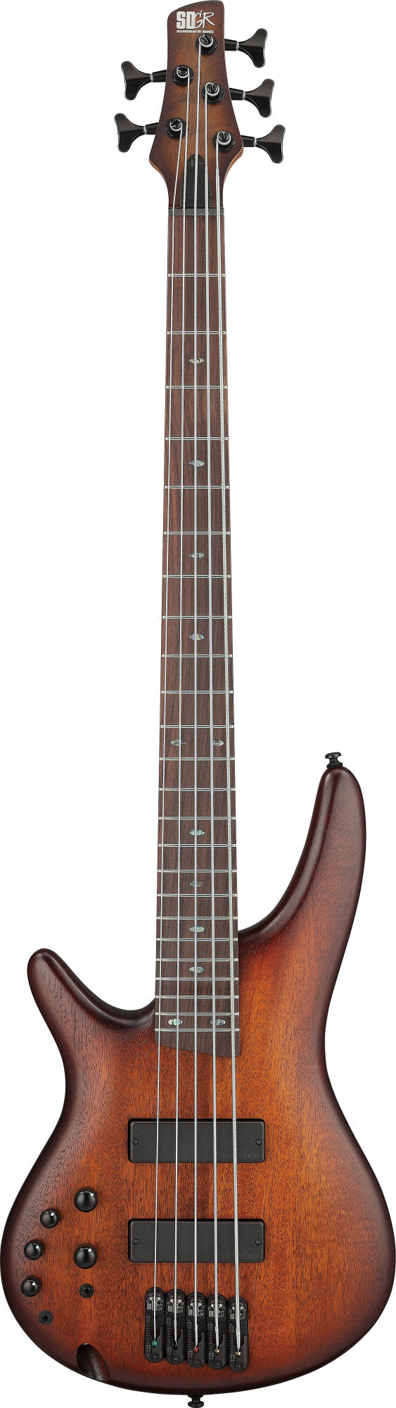 IBANEZ SR E-Bass 5-String Lefty - Mahogany Brown Burst Low Gloss