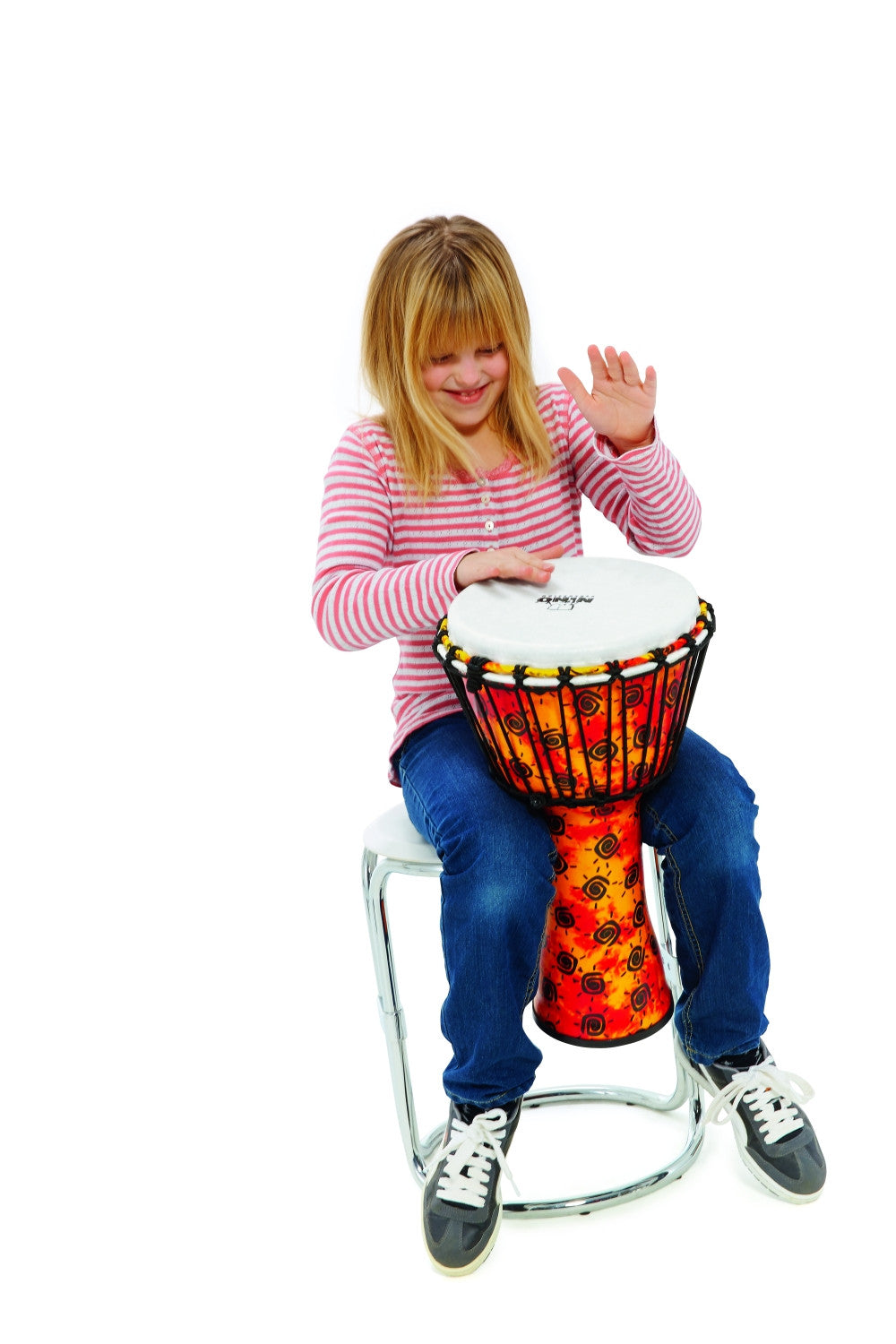 NINO Percussion Rope Tuned Synthetic Djembe 8" - Sunshine