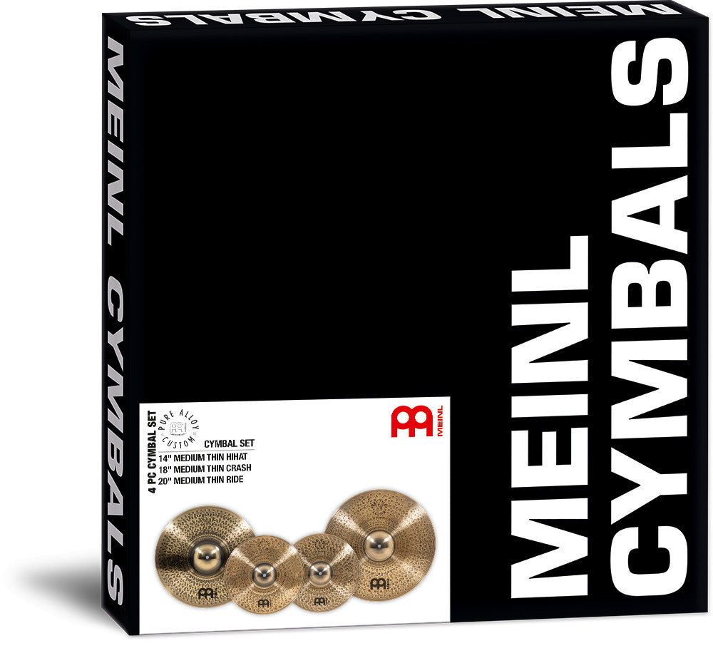 MEINL Cymbals Pure Alloy Custom Cymbal Set - 14” / 18” / 20”