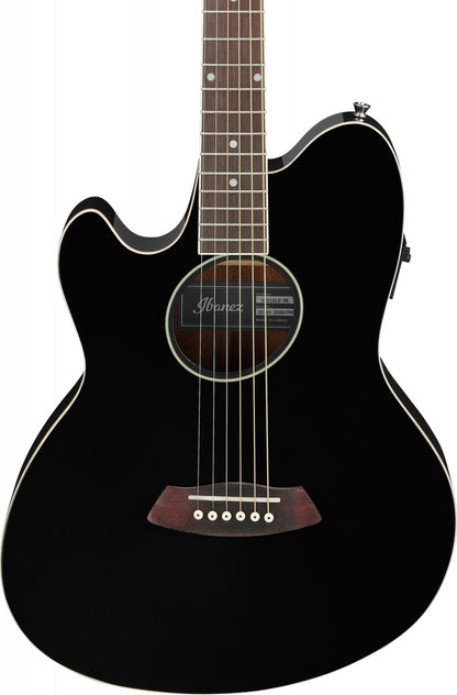 IBANEZ Talman Akustikgitarre Doppel Cutaway Preamp 6 String Lefty - black