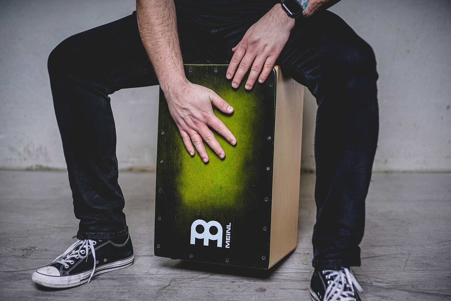 MEINL Percussion Snarecraft Series Snare Cajon 100 Special Edition - Green Burst