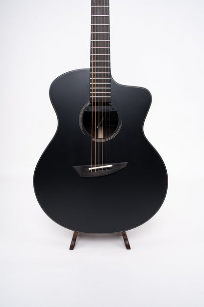 IBANEZ Jon Gomm Signature Acoustic Guitar 6-String - Black Satin Top / Natural High Gloss Back and Sides + Case