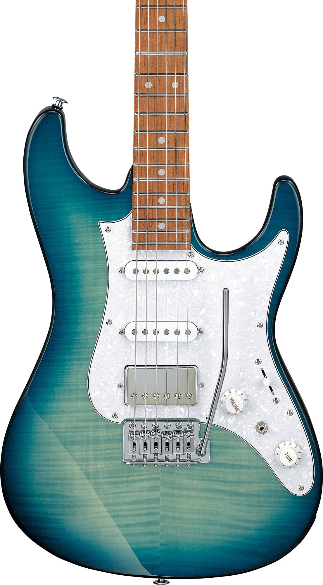 IBANEZ AZ Electric Guitar 6-String - Transparent Turquoise Burst