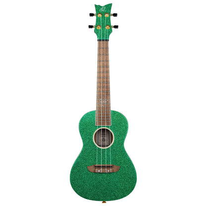 ORTEGA Element Serie Konzert Ukulele 4 String - Spruce / Catalpa Metallic Green + Bag
