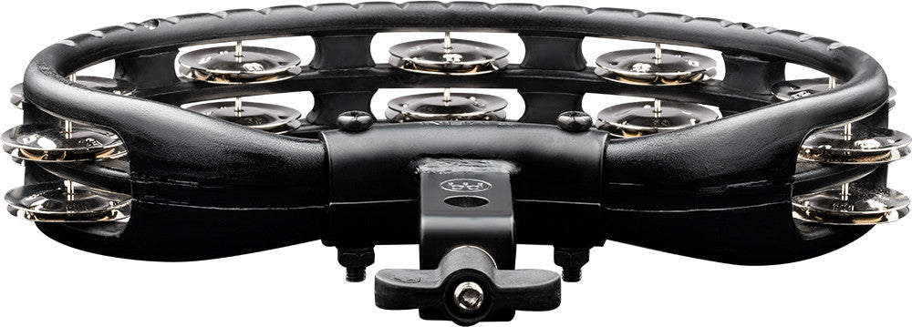 MEINL Percussion Traditional Mountable ABS Series Molded ABS Tambourine - Black/Nickel-Plated Jingles