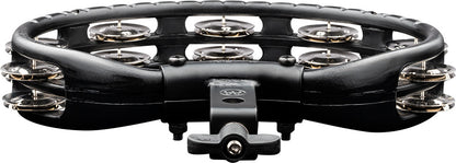 MEINL Percussion Traditional Mountable ABS Series Molded ABS Tambourine - Black/Nickel-Plated Jingles