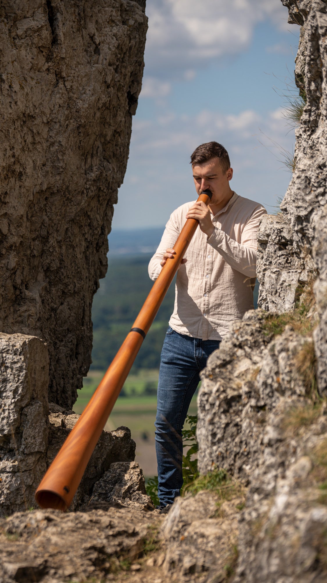 Meinl Sonic Energy Sliced Pro Didgeridoo - D Stimmung - Natur