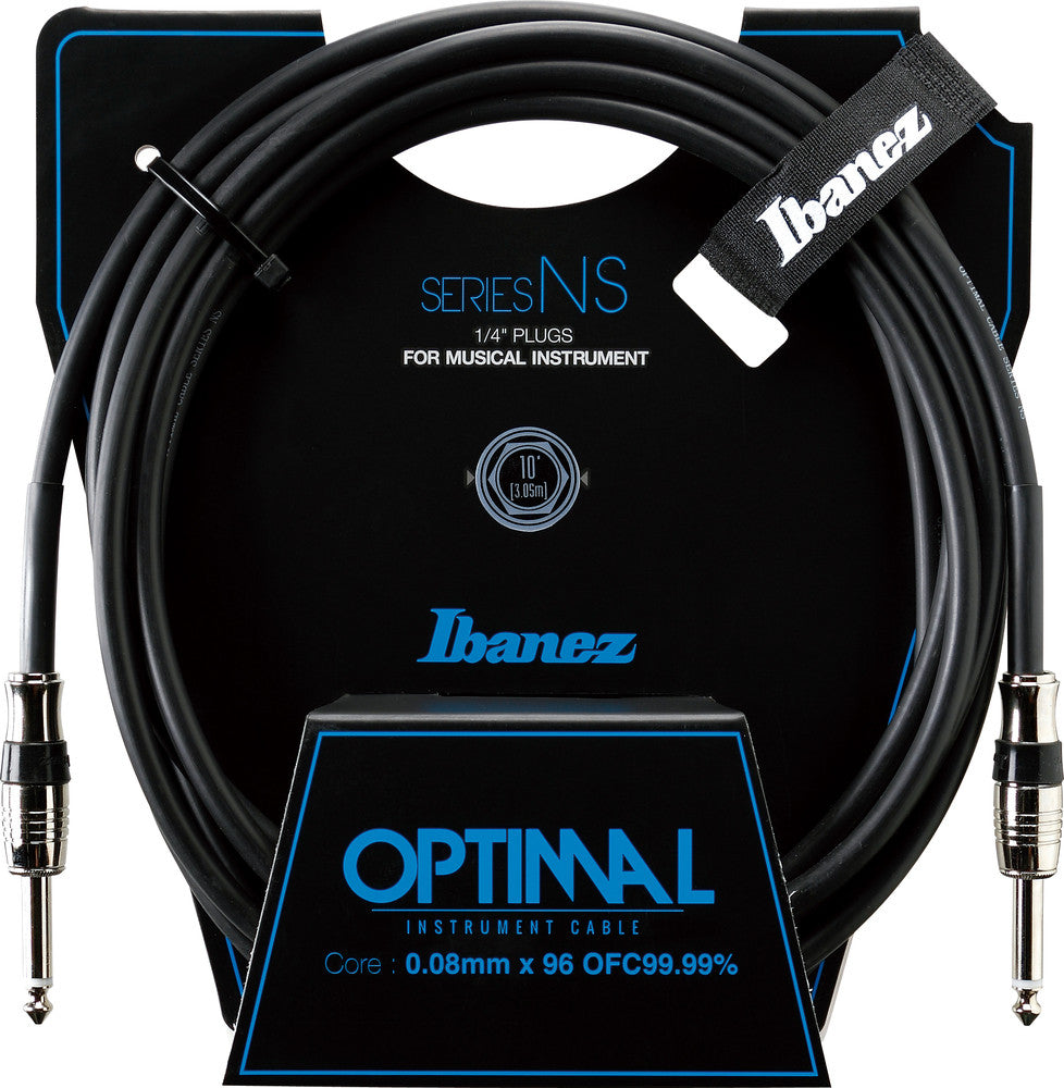 IBANEZ NS Serie Instrumentenkabel  - Gerade / Gerade - Klinke - Klinke, Schwarz - 3,05 m / 10 ft