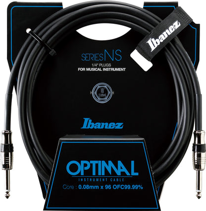 IBANEZ NS Serie Instrumentenkabel  - Gerade / Gerade - Klinke - Klinke, Schwarz - 3,05 m / 10 ft