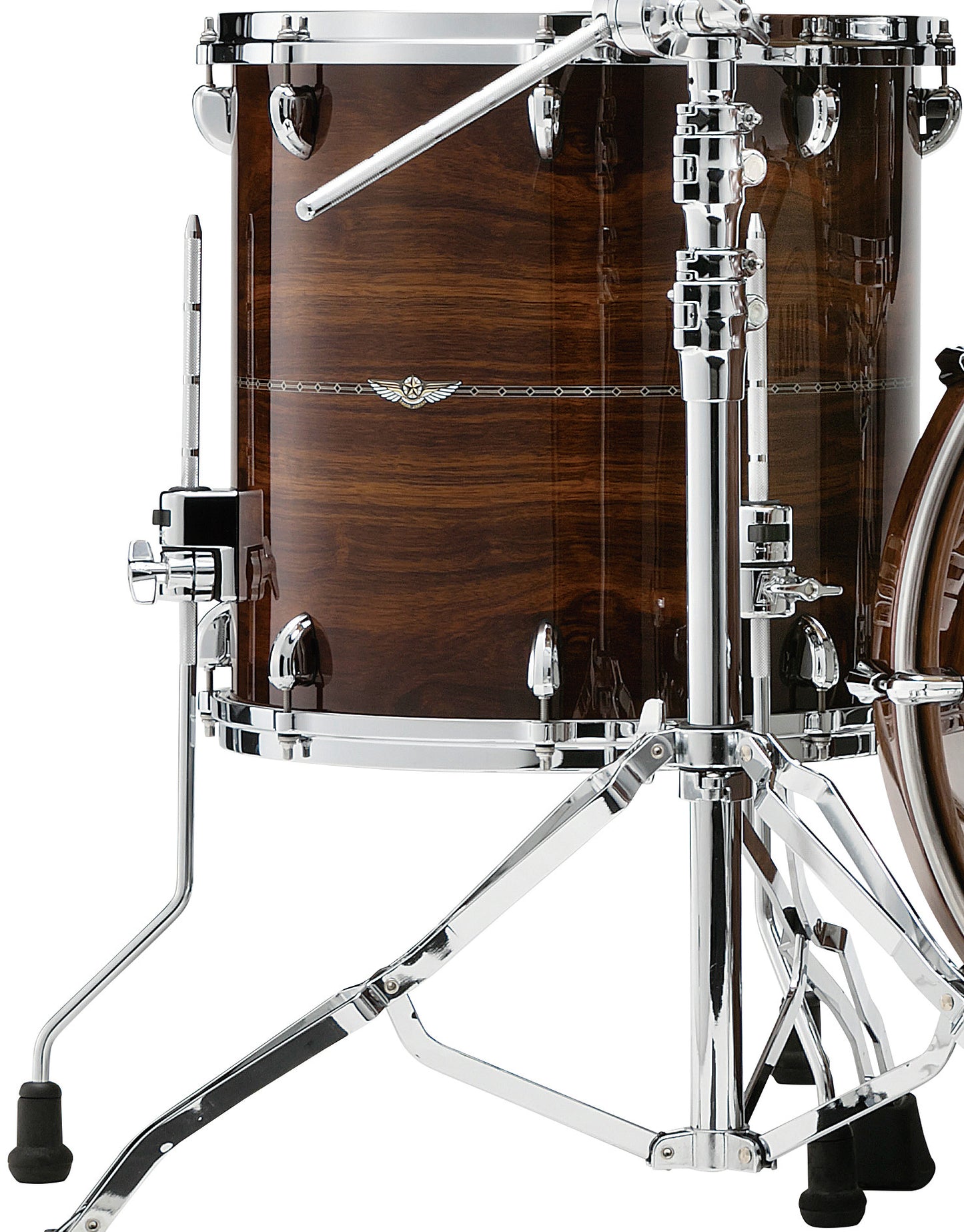 TAMA STAR Bubinga Tom Tom 14" x 12" - Natural Indian Laurel/Chrome HW/mit Inlay (outside)
