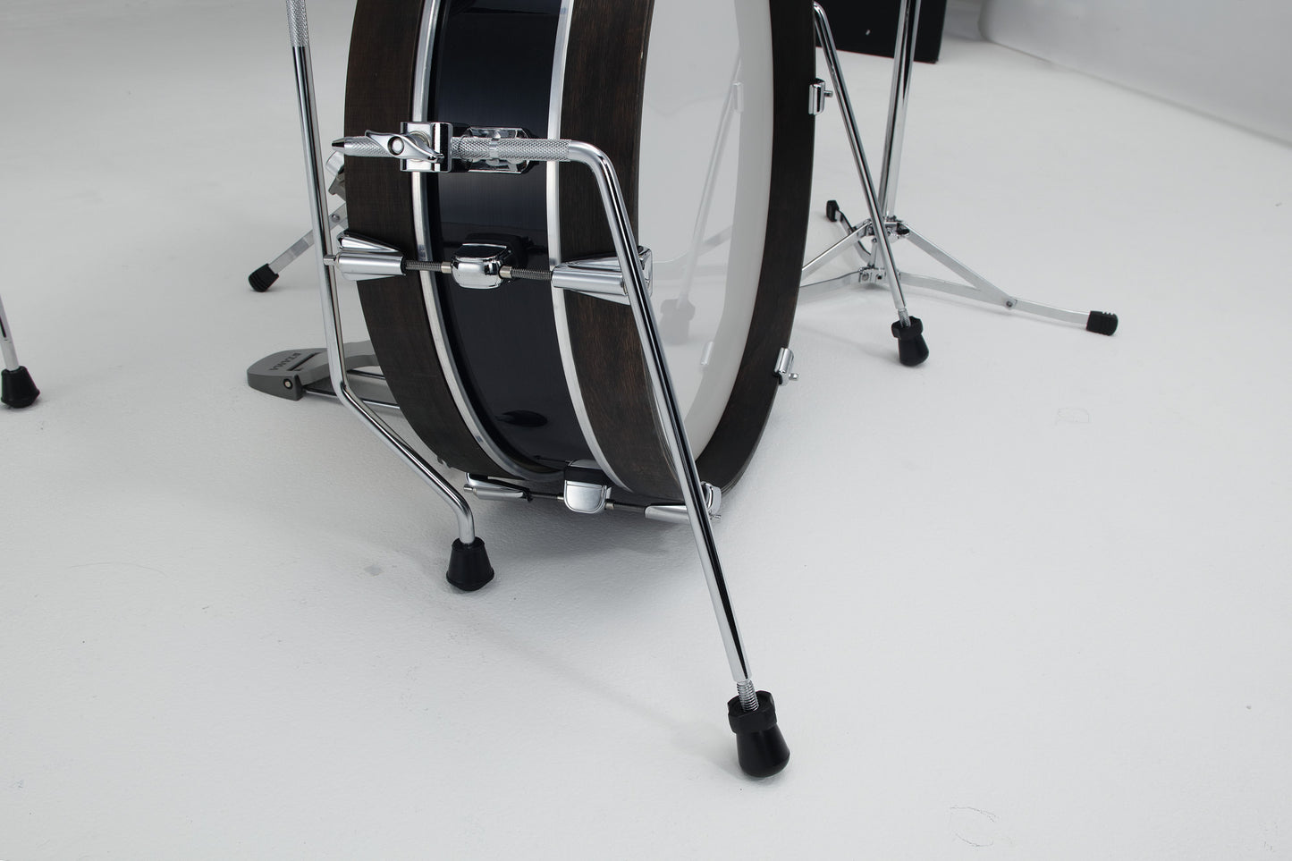 TAMA Club-Jam Pancake Bass Drum 18" x 4"- Hairline Black/Chrome HW