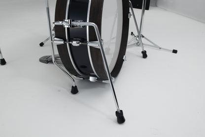 TAMA Club-Jam Pancake Bass Drum 18" x 4"- Hairline Black/Chrome HW