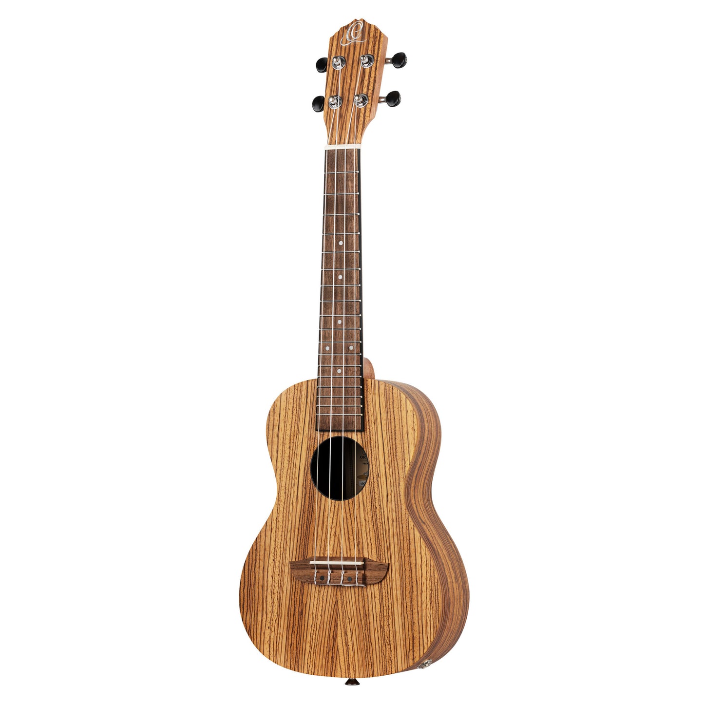 ORTEGA Timber Series Concert Preamp Ukulele 4 String - Zebrawood Natural + Bag