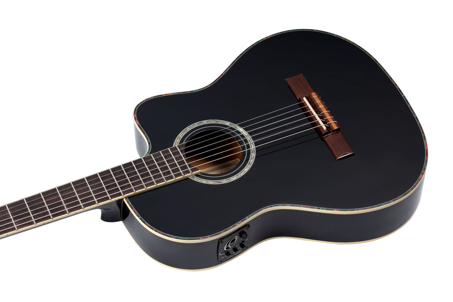 ORTEGA Family Series Pro 4/4 Konzertgitarre 6 String - Massive Fichte / Mahagoni Black + Bag