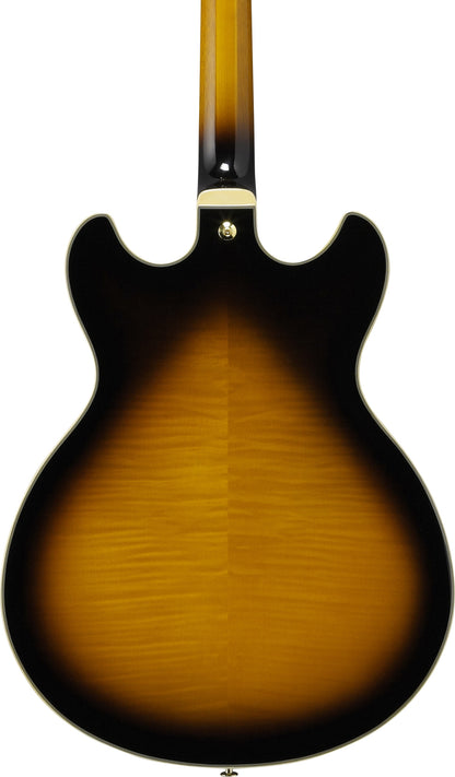 IBANEZ John Scofield Signature Hollow Body Guitar 6-String - Vintage Yellow Sunburst + Case MS100C