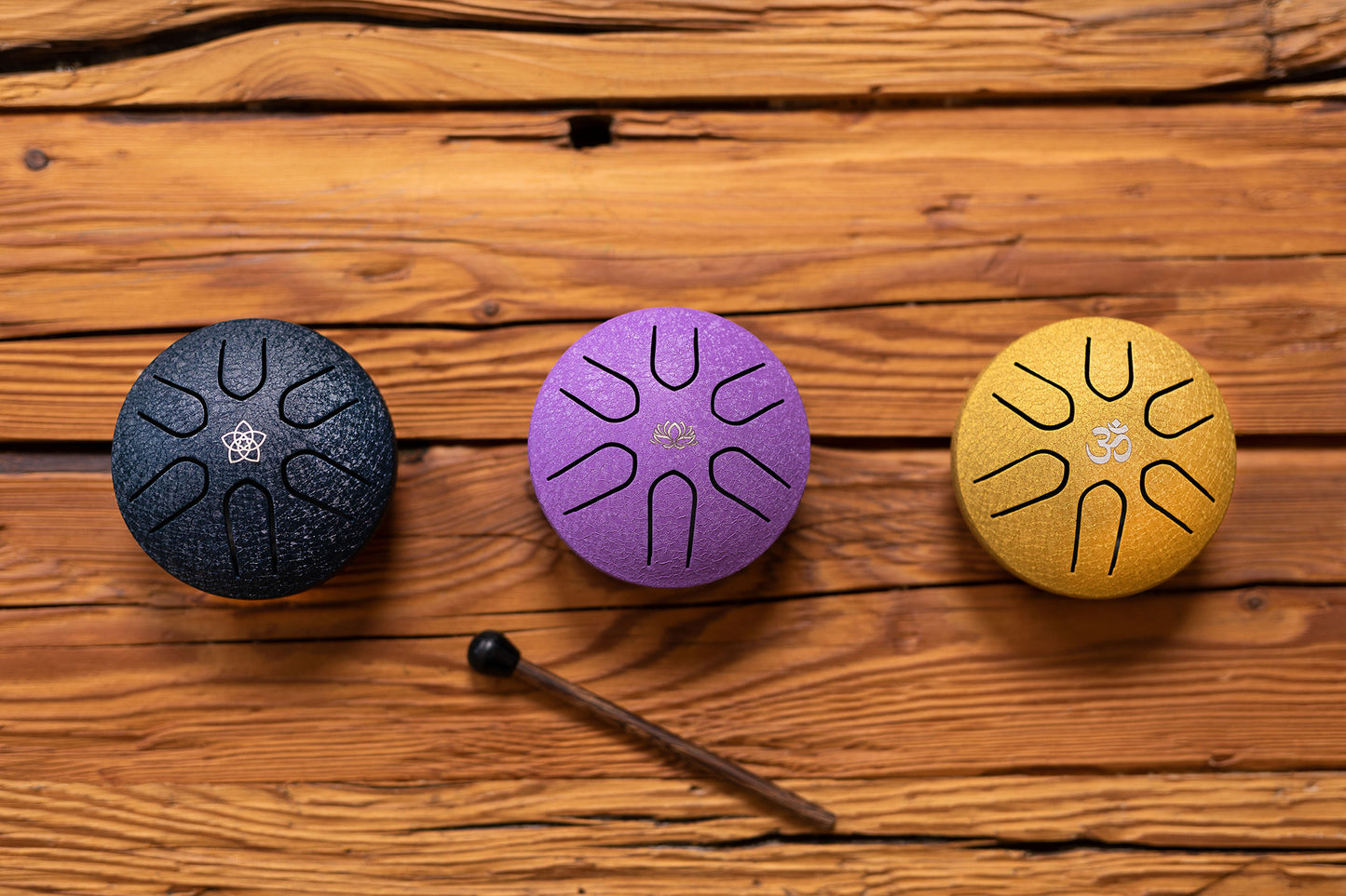 MEINL Sonic Energy Pocket Steel Tongue Drum 3" - A Dur/6 Töne/440 Hz - Venusblüte/Marineblau