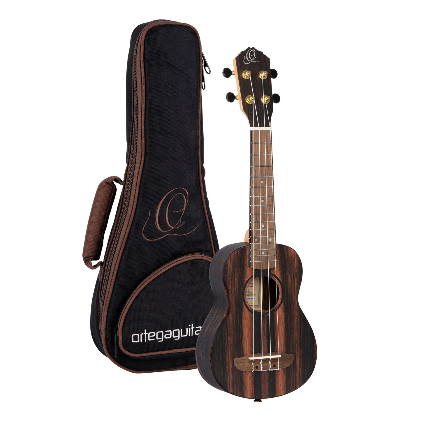 ORTEGA Timber Serie Sopran Ukulele 4 String - Ebony Natural + Bag