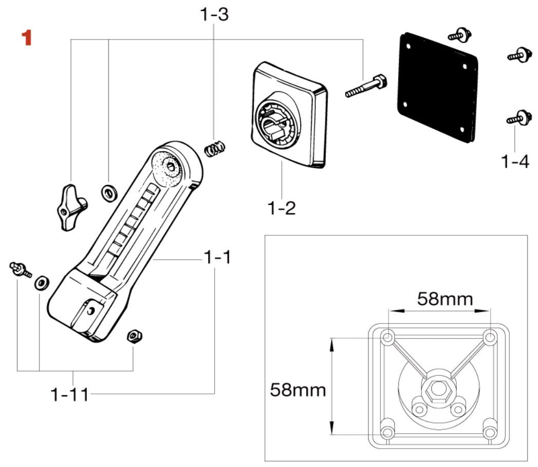 TAMA Spur bracket (player's left)  for Starclassic
