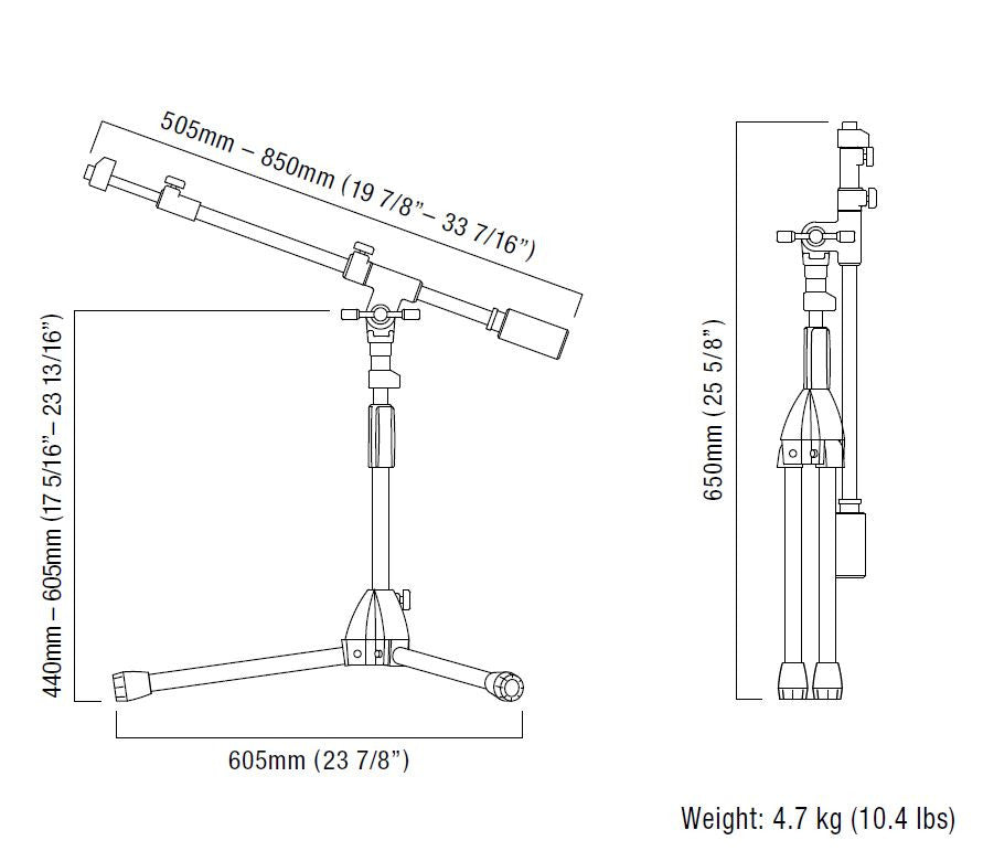 TAMA Iron Works Studio Series Low Profile Telescoping Boom Microphone Stand