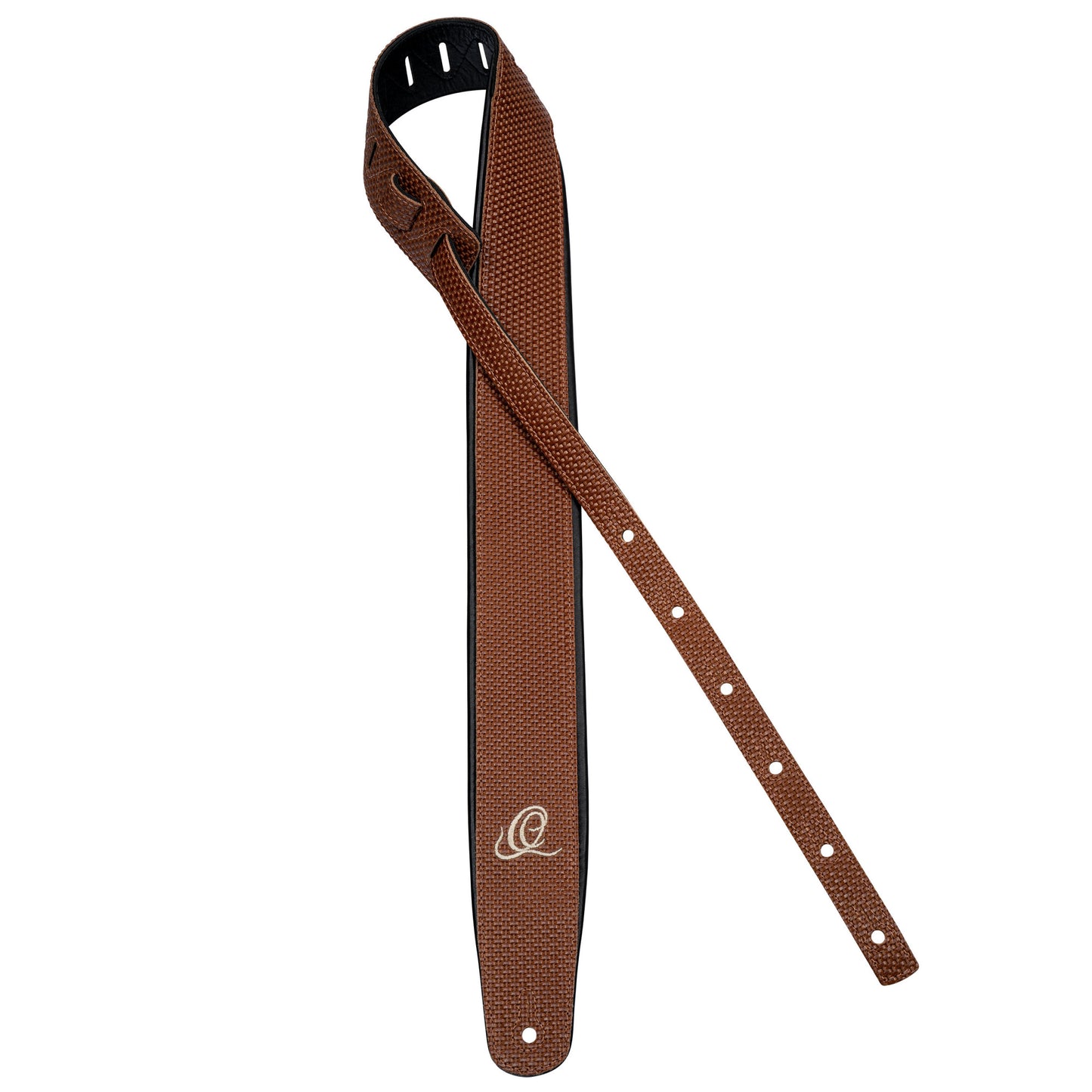 ORTEGA Echtledergitarrengurt - Tan Braid