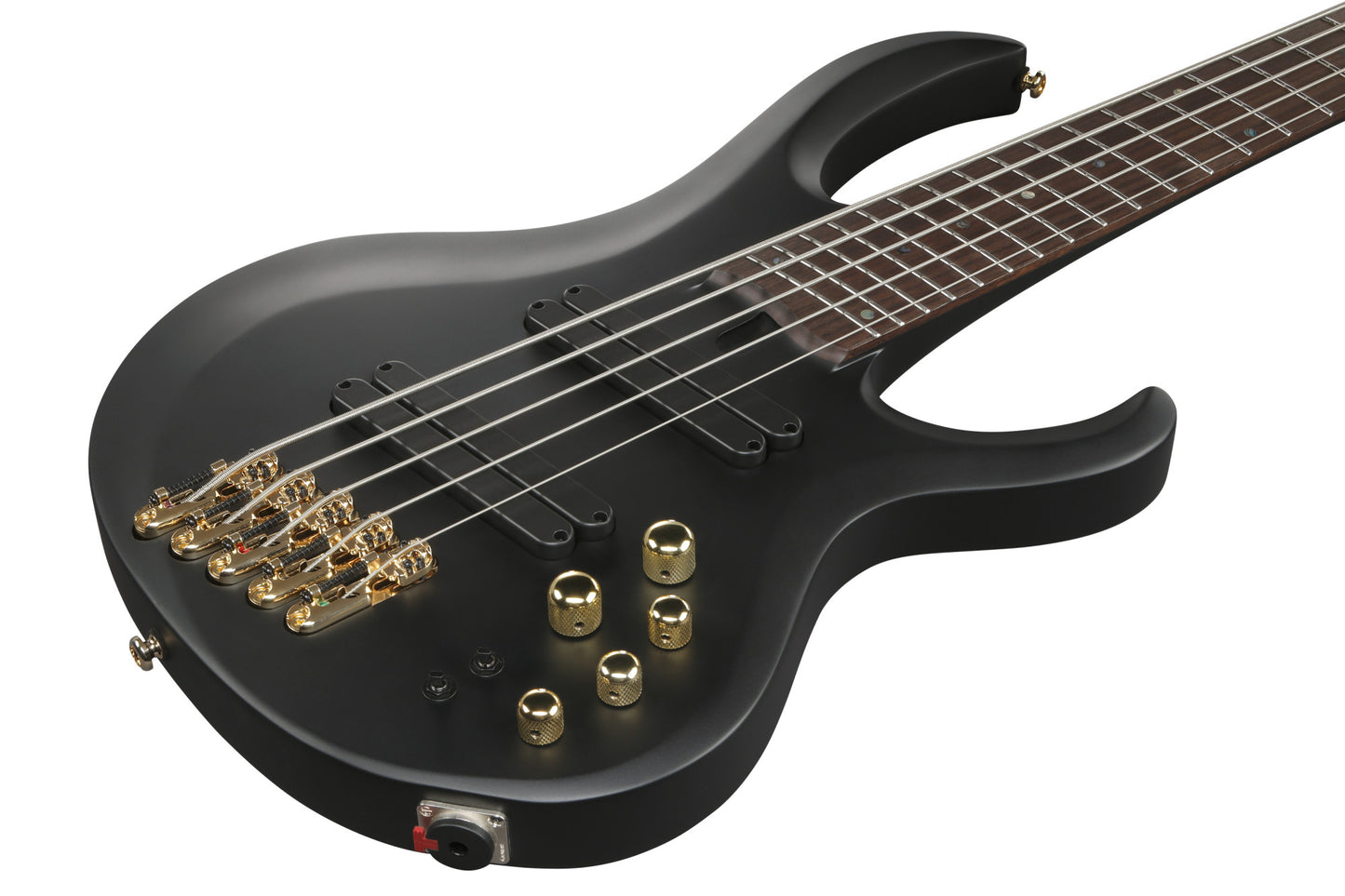 IBANEZ Bass Workshop BTB E-Bass 5-String Multiscale - Black Flat Light-Angled