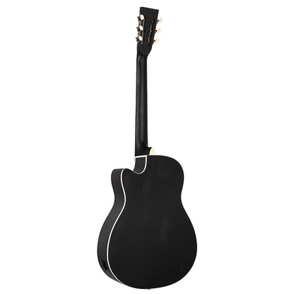 ORTEGA Americana Series Resonatorgitarre  6 String - Distressed Black / Antique Brass HW