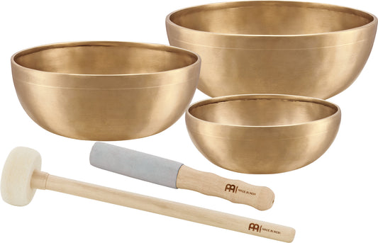 MEINL Sonic Energy Energy Therapy Series Singing Bowl Set 5 teilig - 700/1000/1400g + Mallets