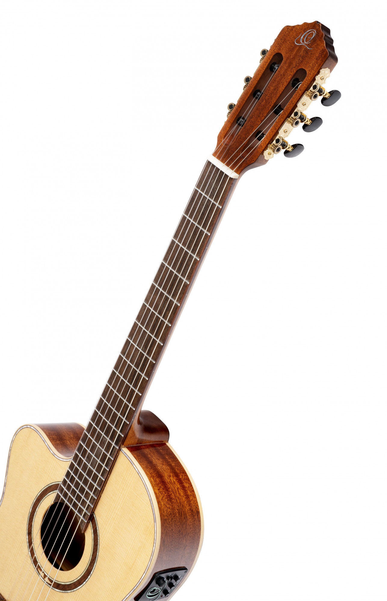 ORTEGA Performer Series 4/4 Thinline Konzertgitarre 6-String Lefty - Natural + Gigbag