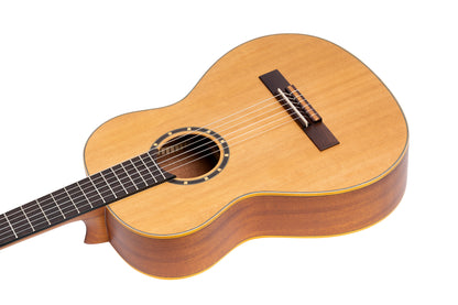 ORTEGA Family Series 3/4 Konzertgitarre 6 String Lefty - Zeder / Mahagoni Natur + Bag