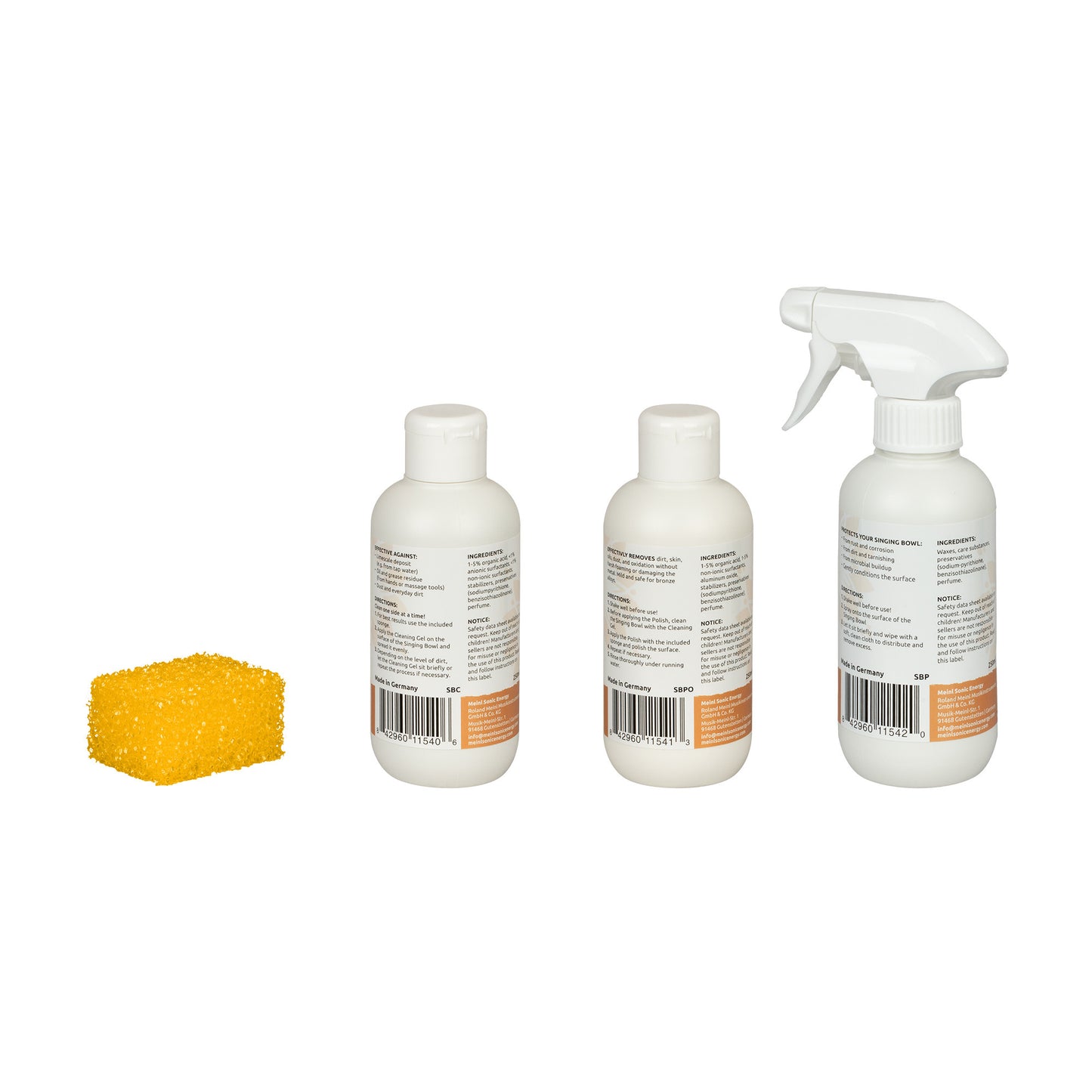 MEINL Sonic Energy 3-teiliges Singing Bowl Care und Protectant Set