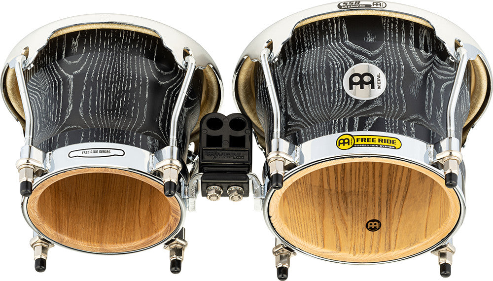 MEINL Percussion Woodcraft Serie Wood Bongo 7" Macho / 8 1/2" Hembra - Vintage Black/Chrom HW