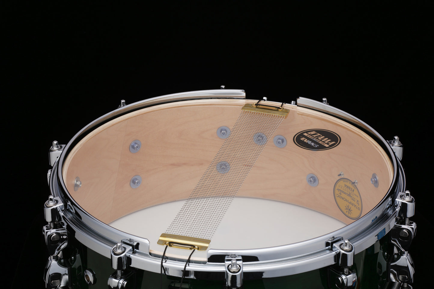 TAMA STARPHONIC Maple Snaredrum 14" x 5" - Emerald Figured Maple/Chrom HW