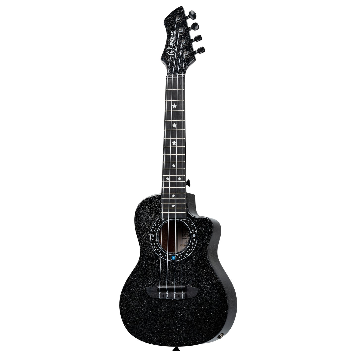 ORTEGA Horizon Serie Konzert Ukulele 4 String - Black Sparkle + Bag