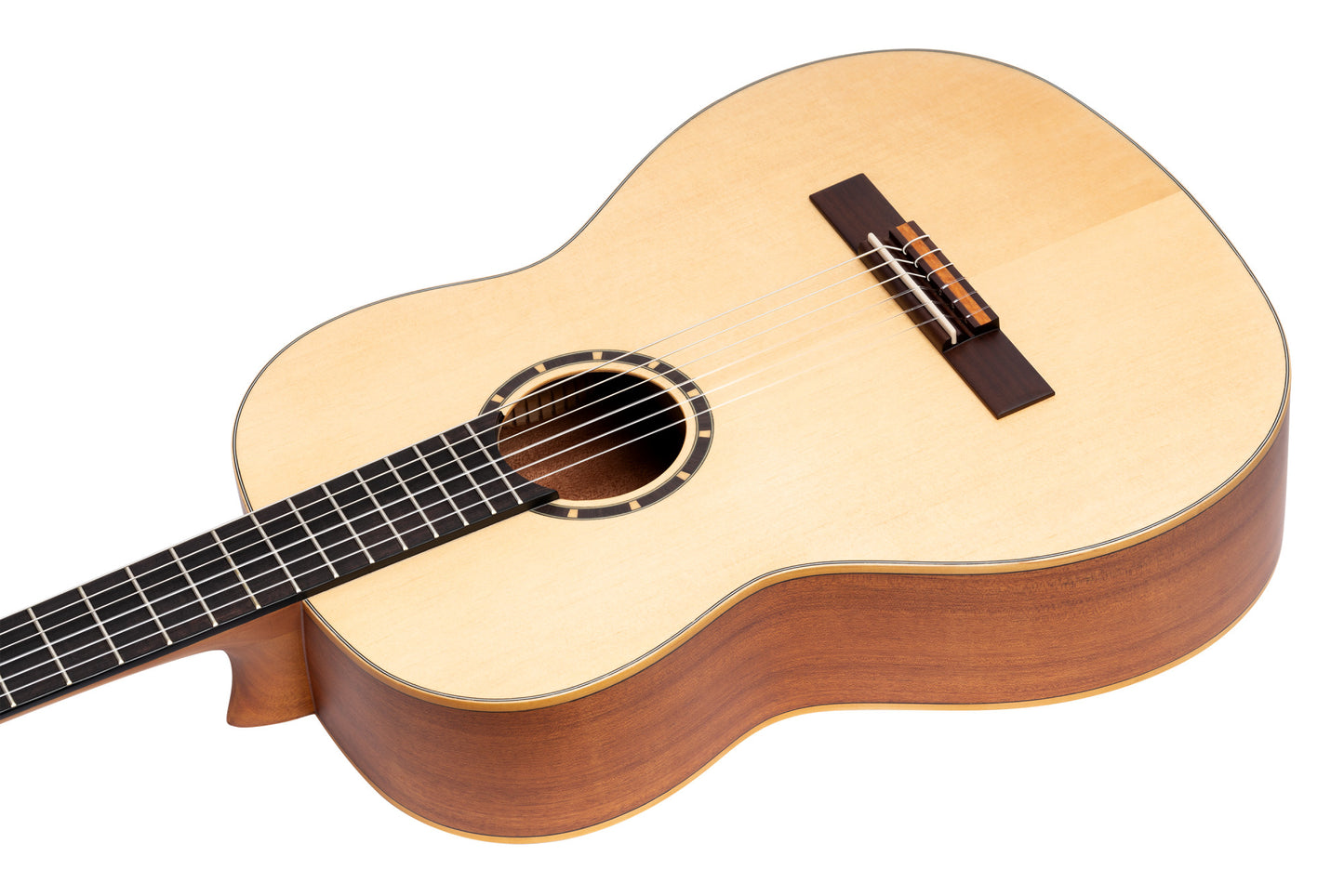 ORTEGA Family Series 4/4 Slim Neck Konzertgitarre 6 String Lefty - Mahagoni Natur + Bag