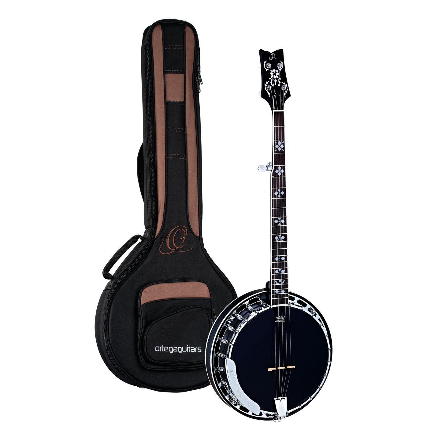 ORTEGA Raven Series Banjo 5 String - Mahogany Black + Bag