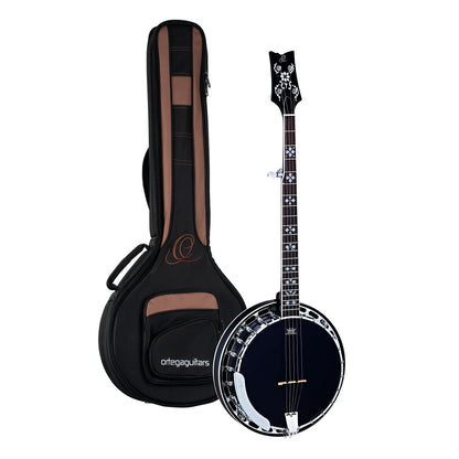 ORTEGA Raven Series Banjo 5 String - Mahogany Black + Bag