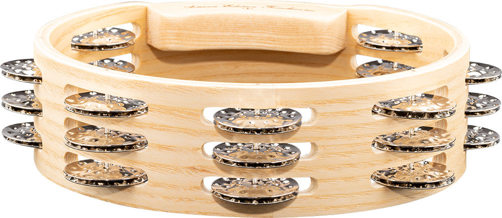 MEINL Percussion Artisan Edition Series Triple-Row Wood Tambourine - 8"