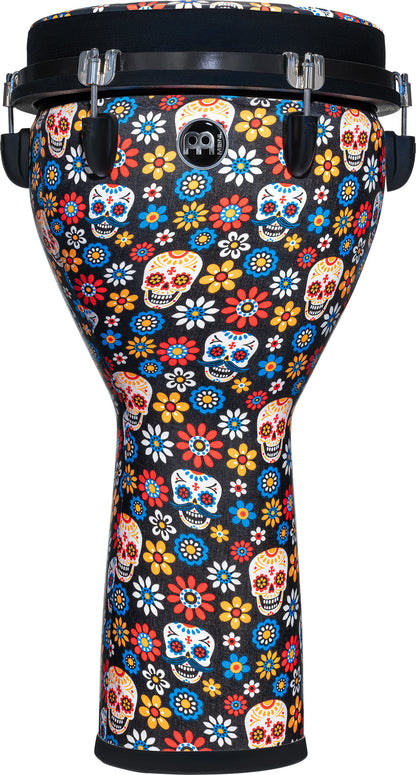 MEINL Percussion Jumbo Djembe 12" - Day Of The Dead/Designer Head