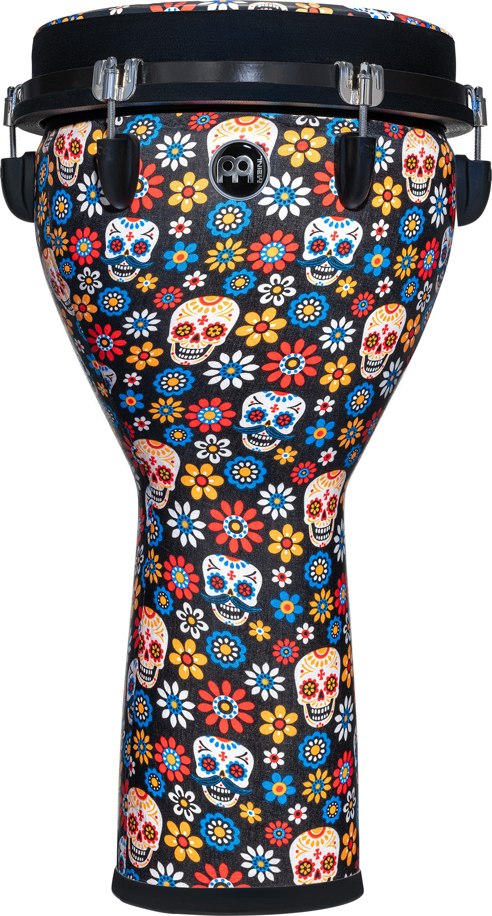 MEINL Percussion Jumbo Djembe 12" - Day Of The Dead/Designer Head