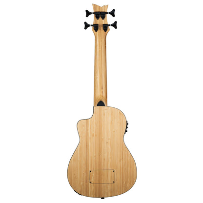 ORTEGA Bamboo Series Short Scale Uke Bass 4 String - Solid Bamboo + Bag