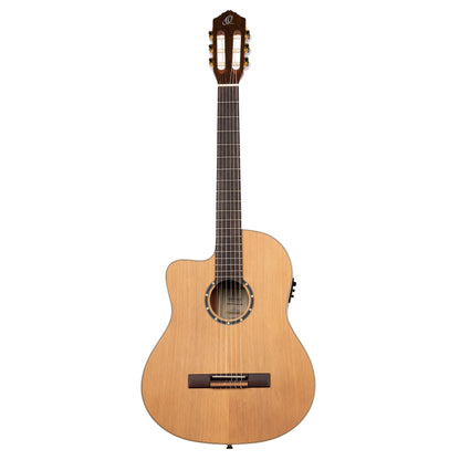 ORTEGA Family Series Pro 4/4 Slim Neck Konzertgitarre 6 String Lefty - Massive Zeder / Mahagoni Natur + Bag