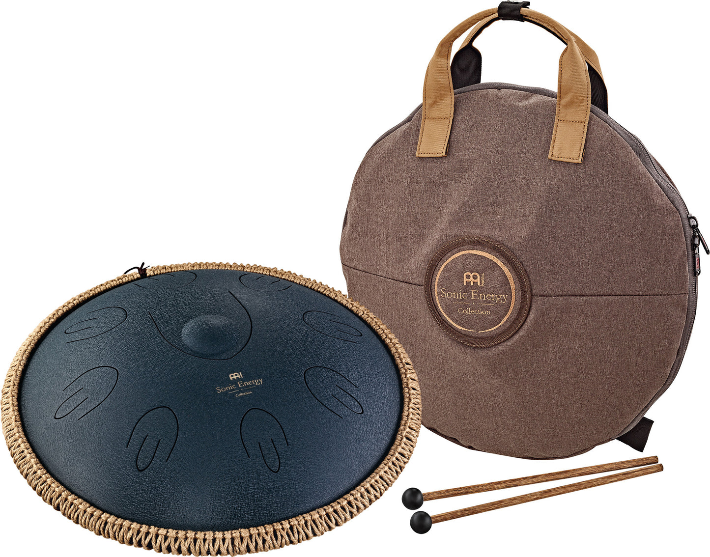 MEINL Sonic Energy Octave Steel Tongue Drum 16" - D Amara/9 Notes/440 Hz - Navy Blue