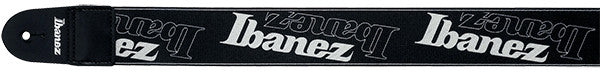 IBANEZ Design Strap - Black/White Logos