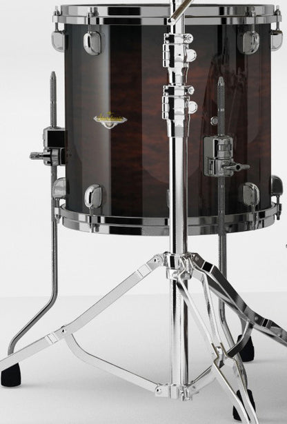 TAMA Starclassic Maple Lacquer Floor Tom 14" x 14" - Dark Mocha Burst/Black Nickel HW