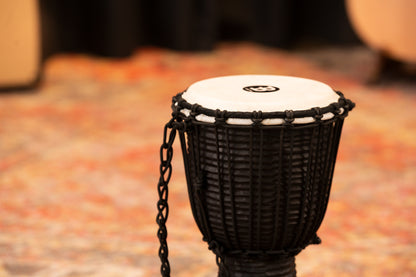 MEINL Percussion Headliner Rope Tuned Black River Series Djembe - 8"
