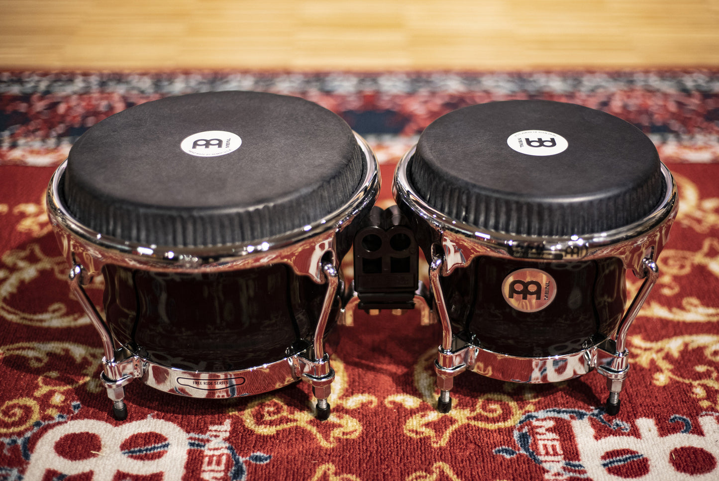 MEINL Percussion Fibercraft Fiberglass Bongo 7" Macho & 8 1/2" Hembra -Black