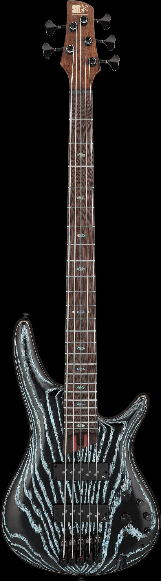 IBANEZ Premium SR Electric Bass 5-String - Aqua Wave Low Gloss + Gig Bag