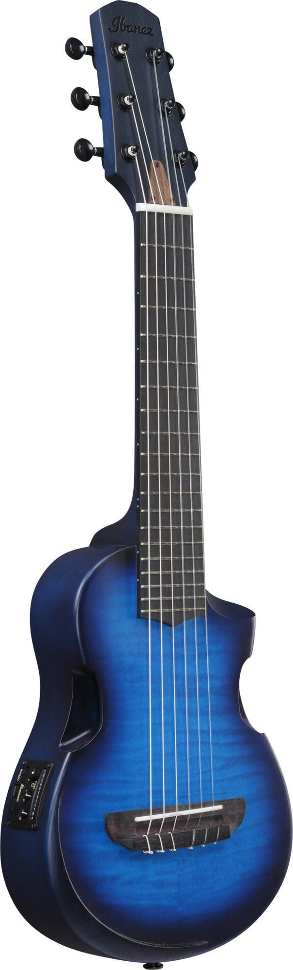 IBANEZ AU Piccolo Gitarre 6-String - Transparent Blue Sunburst Open Pore + Gigbag