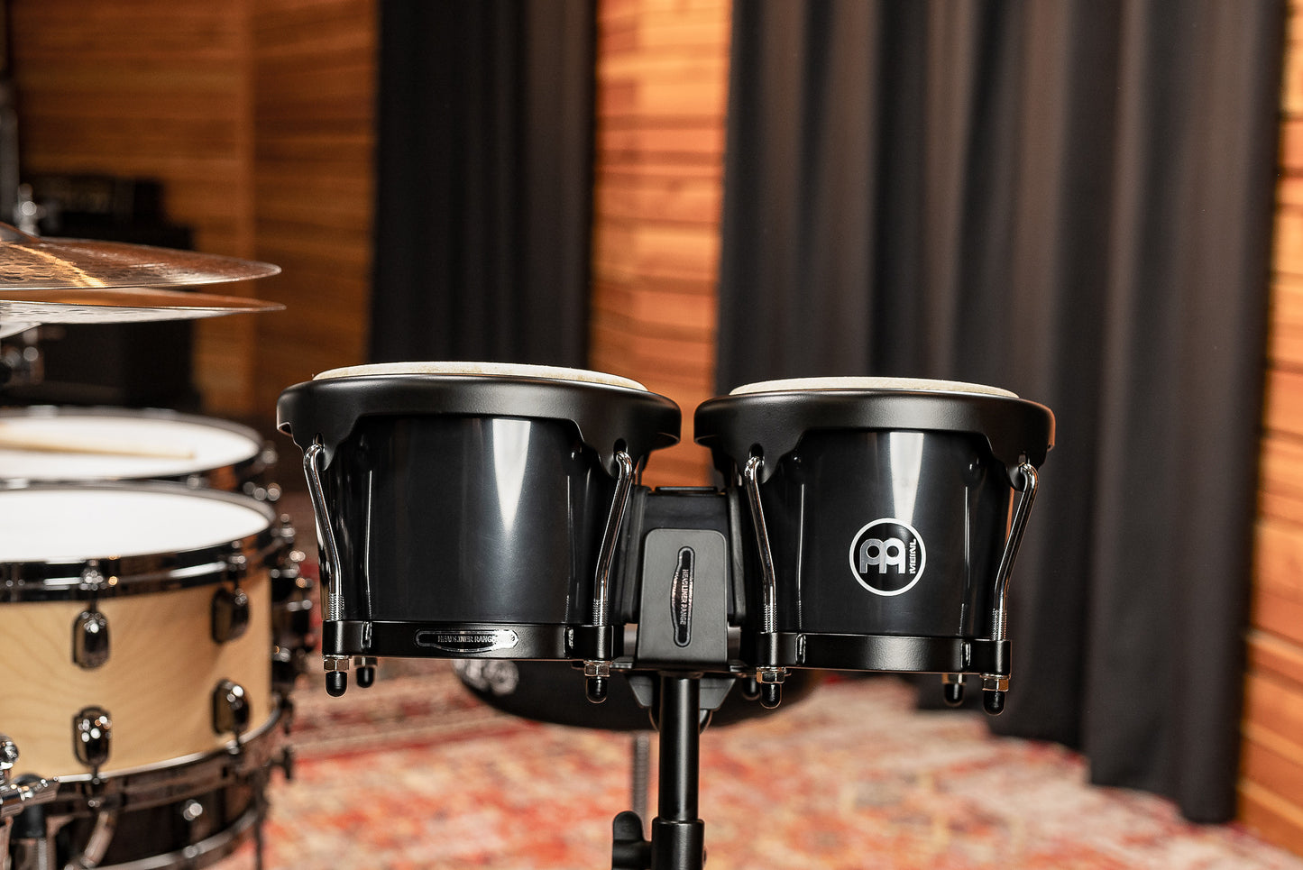 MEINL Percussion Journey Series Bongo 6 1/2" Macho & 7 1/2" Hembra - Black